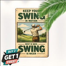 Stop Golfing When You Get Old Golfer Wall Decor Retro Metal Tin Sign 8x12 Inch picture