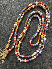 VTG 1960s mid century European/African glass multicolor Christmas trade beads picture