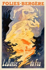Folies-Bergère La Danse du Feu Poster - 24x36” Premium Matte Paper 200gsm 🎨 picture