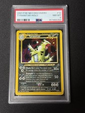 PSA 8 NM-MT  2001 Pokemon Neo Discovery Tyranitar 12/75 Holo Unlimited WOTC picture