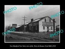 OLD POSTCARD SIZE PHOTO OF NEW HARTFORD NEW YORK THE P&K FEED MILL c1910 picture