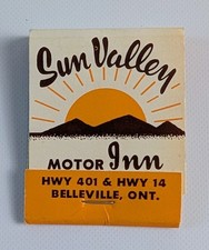 Vintage 1960s-70s Sun Valley Motor Inn Belleville Ontario Canada Matchbook picture