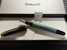 Near Mint Pelikan 400NN M&K Green Stripe Fountain Pen F picture