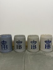 Vintage HB Hofbrauhaus 0.5L German Beer Stein Mug Set of 4 Unused 🍺 Drinkware picture