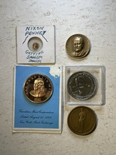 Vintage Presidential Medal Token Lot Nixon LBJ Franklin Mint Henry Ford 5 Pieces picture