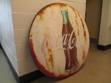 1953 COCA COLA BUTTON SIGN 48