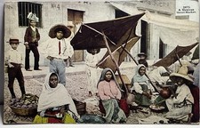 1914c Tijuana Mexico, fruit vendor, market Mexican street market picture