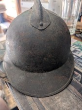 Original French Adrian Steel Helmet w/ Liner & Chin Strap, WWI (1914-18) picture