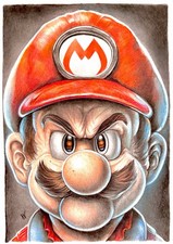 Nintendo Classics: Super Mario - 9x12 Hand-Drawn Original Art by Will Tyr w/COA picture