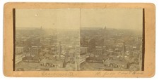 KANSAS STEREOVIEW - Leavenworth Panorama - J Atkins 1880s picture