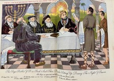 Passover Haggadah Illustrated by M. Kunstadt. Schlesinger 1929 Vienna. Eng - Heb picture