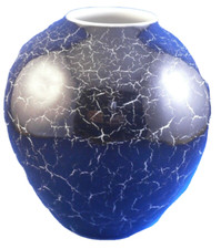 Superb 20thC KPM Berlin Porcelain Craquele Design Trude Petri Vase Porzellan picture