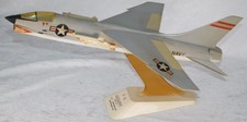 Vintage USAF Navy Chance LTV Vought F-8 Crusader Topping Jet Airplane Desk Model picture