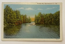 Vintage Postcard, Canoeing on Paradise Bay, Lake George, NY picture
