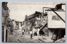 Postcard Italy Messina 1908 Earthquake Damage Rescue Soldiers  P286 picture