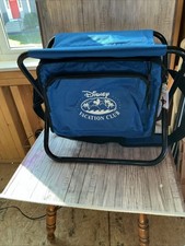 Disney Vacation Club Blue Folding Cooler Chair Vinyl & Steel w/ Carry Strap HTF picture