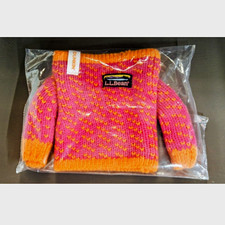 L.L. Bean x Dunkin Coffee Cup Cozie Sweater Pink Orange Knit Insulator NEW picture