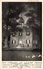 The Library At Lenox MA Founded 1855 County Court-House Vintage Postcard TP11-16 picture