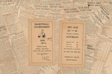 1930 Medina County Ohio Basketball Tournament Programs News Clippings Boys Girls picture