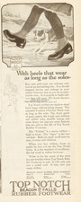 1921 Top Notch Beacon Falls Rubber Shoe Co CT Vintage Footwear Rubbers Ad picture