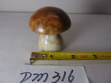 Vintage Brown Alabaster Marble MCM Mushroom Paperweight Figurine 2
