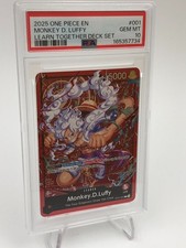 2025 ONE PIECE EN Trading Card MONKEY D. LUFFY #001 LEARN DECK PSA GEM MINT 10 picture