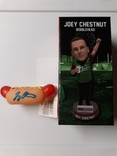 Joey Chestnut Bobblehead 7/19/25 & Autograph hot dog-see desc and pictures picture