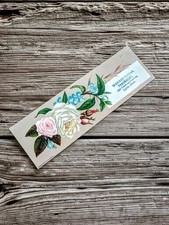 Antique RARE 1877 L. Prang & Co. Floral Trade Card Bookmark Paper Ephemera Dated picture
