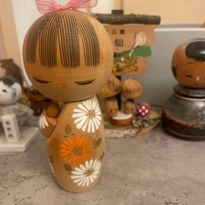 Kokeshi Doll Set of 6 Handmade Japanese Collectible Art Ceramics picture