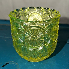 Vaseline Glass Toothpick Holder picture