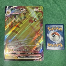 Pokémon Pikachu TCG VMAX SWSH286 Black Star Promo Card Jumbo picture