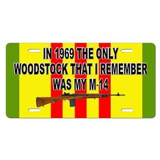 In 1969 The Only Woodstock I Remember Was My M-14 Veteran License Plate picture