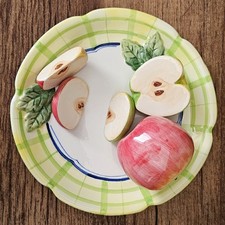 Vintage Bella Casa by Ganz 3D Ceramic Apple Wall Plate 8