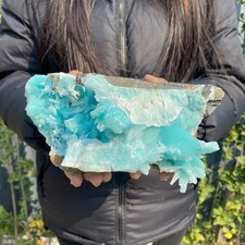 4.11LB Natural Clear Blue-vein Crystal stone Rare Mineral Specimens China picture