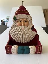 Midwest of Cannon Falls wooden santa bard box wall fixture, handcrafted vintage picture