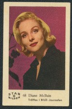 1963 DIANE McBAIN STAR D BILDER TV & MUSIC STARS DUTCH GUM CARD #68 EX picture