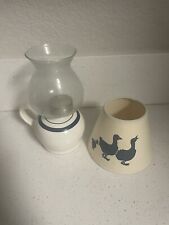Vintage Tea light Candle Holder With Lamp Shade With Geese picture