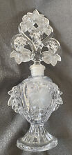 VTG 1940’s IRICE Imperial Glass, grapevine perfume bottle Clear 9.5’’x3’’ Read picture