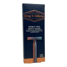 King C Gillette Men's Double Edge Safety Razor + 5 Refill Blades picture