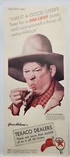 1941 Texaco Dealers Fire Chief Cowboy Making A Face Vtg Print Ad Man Cave Art picture