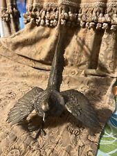 Large Vintage Silver Tone Brass Pheasant picture