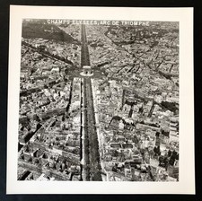 C. 1945 Aerial Photo, Champs Elysees, Panoramic View City of Paris, France no.1 picture