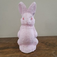 VINTAGE PAPER MACHE EASTER BUNNY RABBIT CANDY CONTAINER  9 Inch Approximately picture