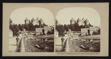 Photo:Combourg France Chateau de Chateaubriand Lake 1850s Stereoview picture