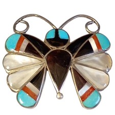 astute Zuni Butterfly Pin / Pendant by Sara Edaakie picture