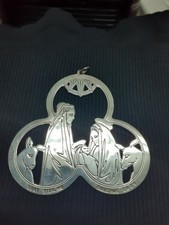 Vintage Lunt Sterling Silver 1975 Christmas Nativity Ornament Pendent picture