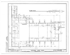 Photo:Siasconset Nantucket MA 1900s Union Chapel Floor Plan HABS picture