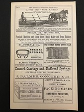 1883 Antique Ad Page Little Giant Road Machine VT, Jaquith Carpenter & Lumber NH picture