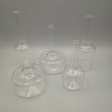 Big Tiffany & Co Hand Blown Crystal Bulb And Propagation Vases Set Of 5 picture
