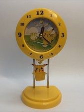 Vintage 1990s Pokemon Pocket Monsters Pendulum Clock Pikachu READ Japan Import picture